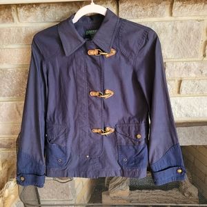 Ralph Lauren, Navy blue Fireman Toggle Clasp collared jacket